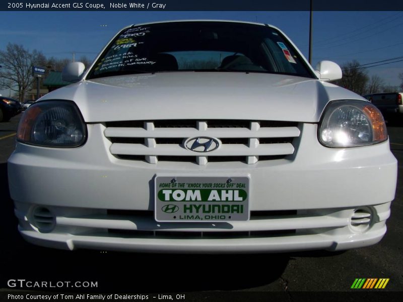 Noble White / Gray 2005 Hyundai Accent GLS Coupe