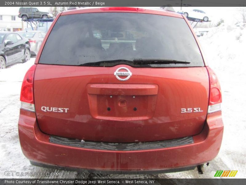 Autumn Red Metallic / Beige 2004 Nissan Quest 3.5 SL