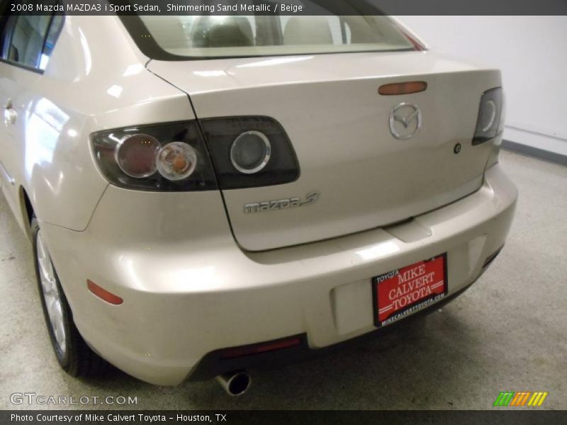 Shimmering Sand Metallic / Beige 2008 Mazda MAZDA3 i Sport Sedan