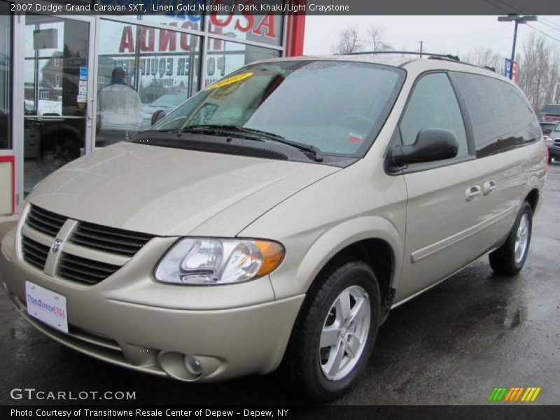 Linen Gold Metallic / Dark Khaki/Light Graystone 2007 Dodge Grand Caravan SXT