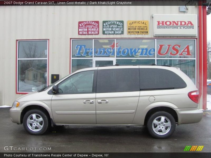 Linen Gold Metallic / Dark Khaki/Light Graystone 2007 Dodge Grand Caravan SXT