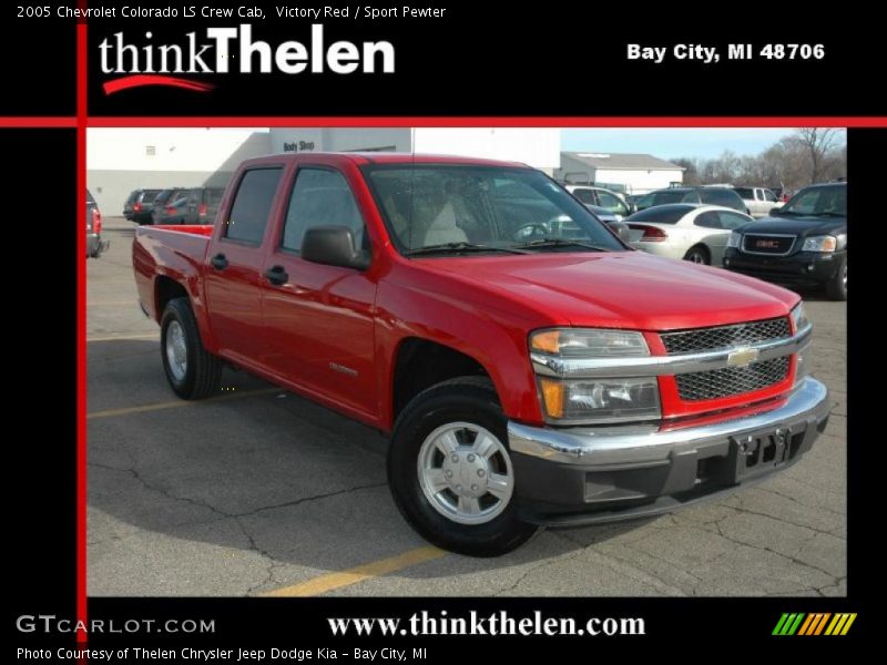 Victory Red / Sport Pewter 2005 Chevrolet Colorado LS Crew Cab