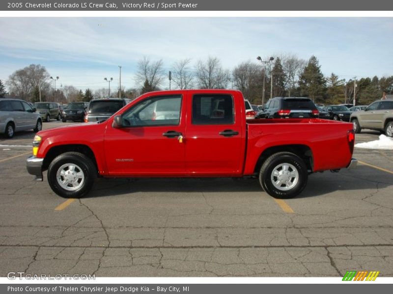 Victory Red / Sport Pewter 2005 Chevrolet Colorado LS Crew Cab