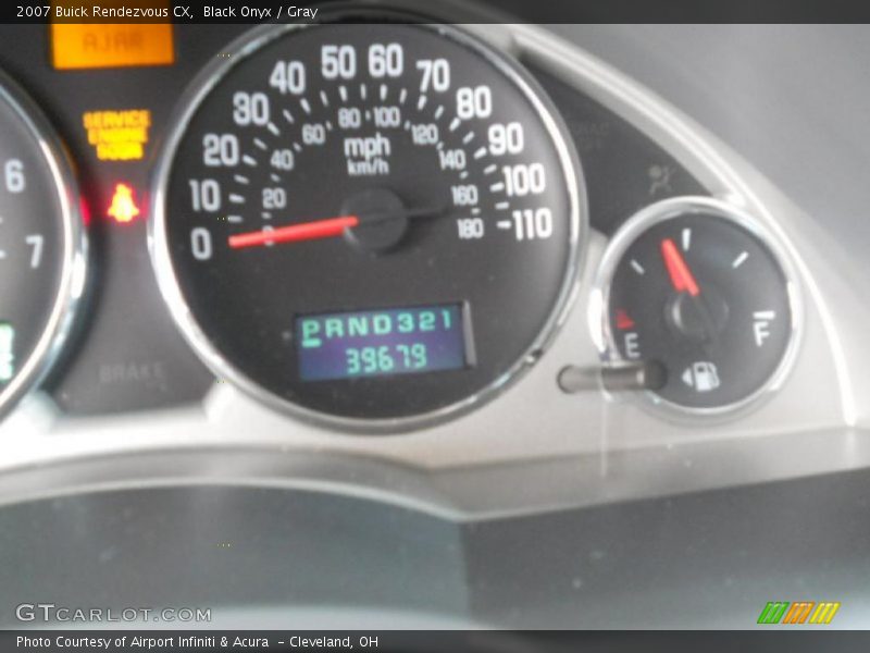 Black Onyx / Gray 2007 Buick Rendezvous CX
