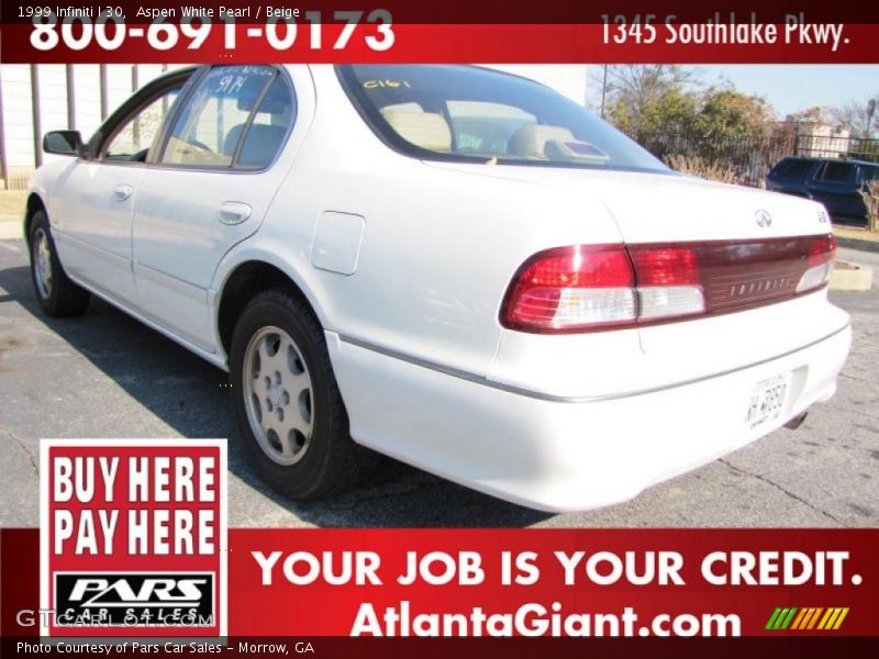 Aspen White Pearl / Beige 1999 Infiniti I 30