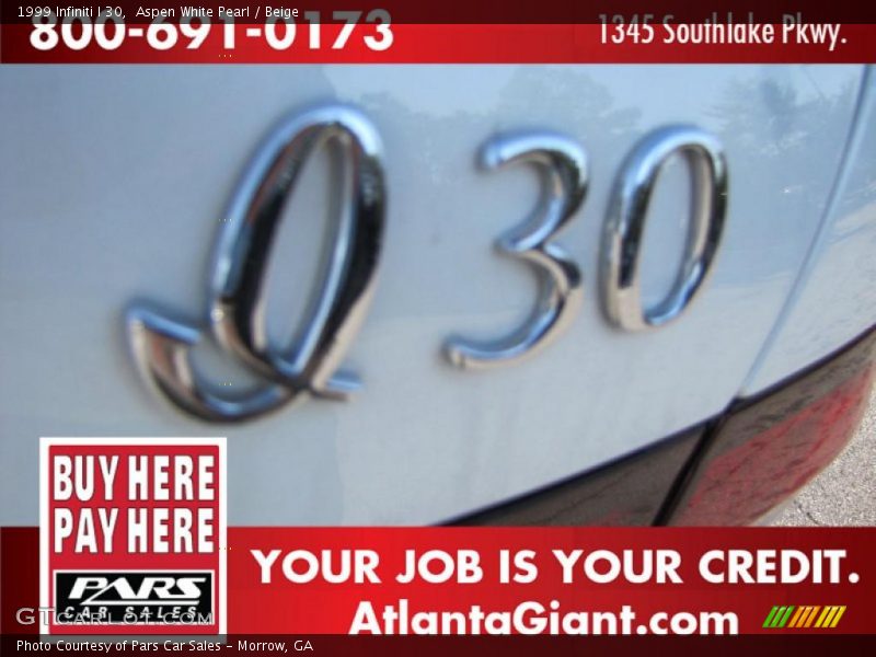 Aspen White Pearl / Beige 1999 Infiniti I 30