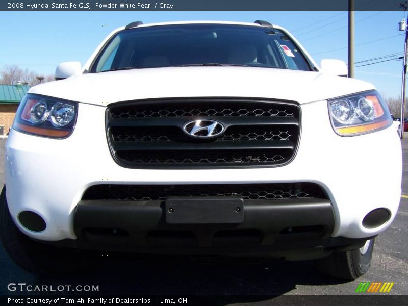 Powder White Pearl / Gray 2008 Hyundai Santa Fe GLS