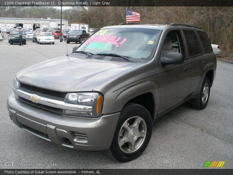 Graystone Metallic / Light Gray 2008 Chevrolet TrailBlazer LS