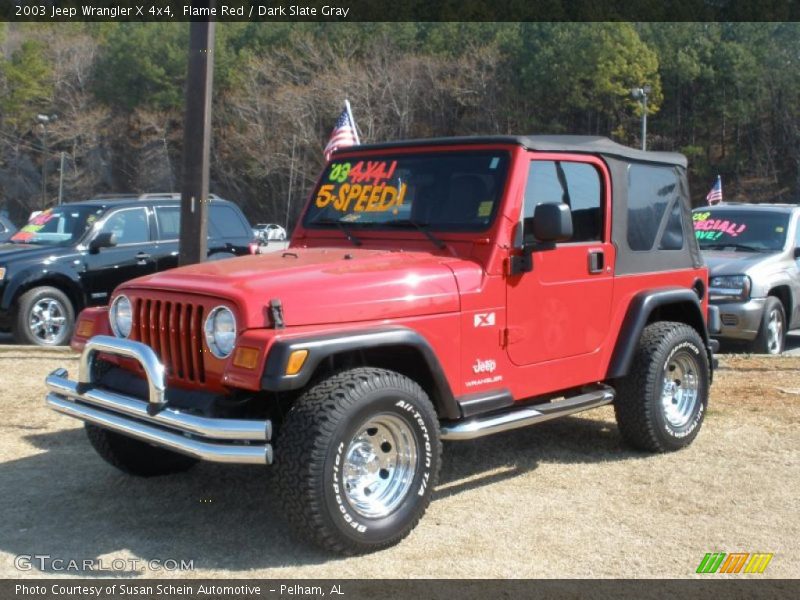 Flame Red / Dark Slate Gray 2003 Jeep Wrangler X 4x4