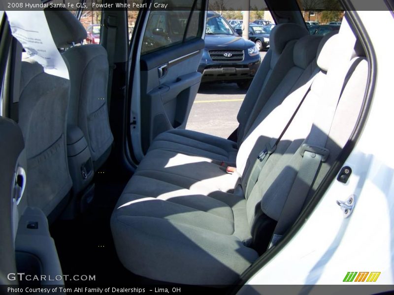 Powder White Pearl / Gray 2008 Hyundai Santa Fe GLS
