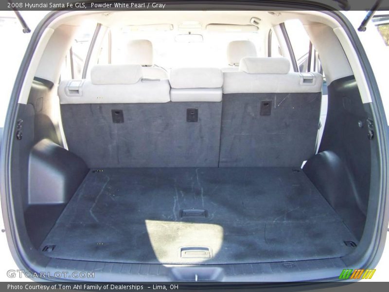 Powder White Pearl / Gray 2008 Hyundai Santa Fe GLS