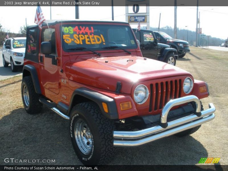 Flame Red / Dark Slate Gray 2003 Jeep Wrangler X 4x4