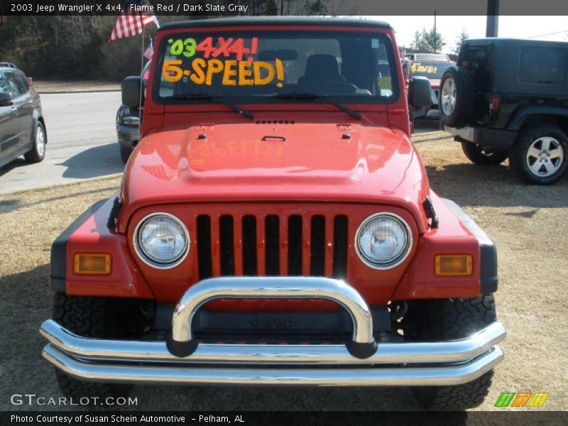 Flame Red / Dark Slate Gray 2003 Jeep Wrangler X 4x4