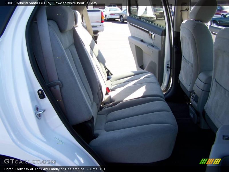 Powder White Pearl / Gray 2008 Hyundai Santa Fe GLS