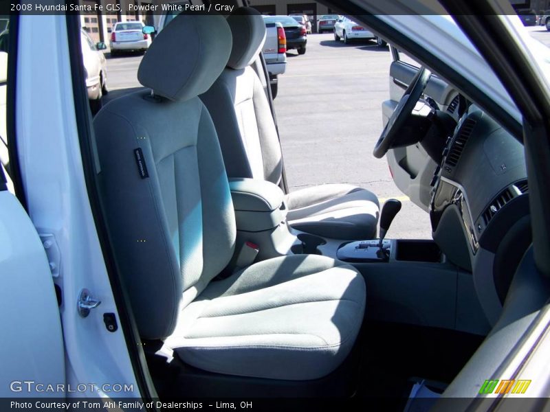Powder White Pearl / Gray 2008 Hyundai Santa Fe GLS