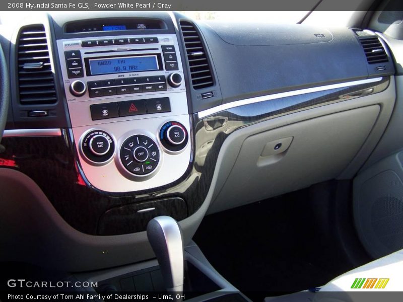 Powder White Pearl / Gray 2008 Hyundai Santa Fe GLS