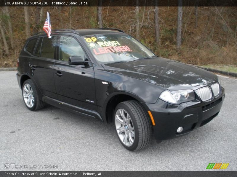 Jet Black / Sand Beige 2009 BMW X3 xDrive30i