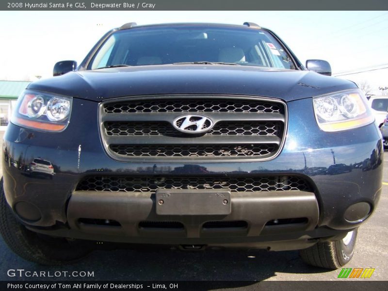 Deepwater Blue / Gray 2008 Hyundai Santa Fe GLS