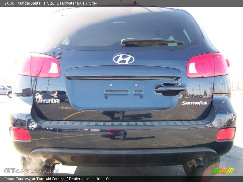 Deepwater Blue / Gray 2008 Hyundai Santa Fe GLS