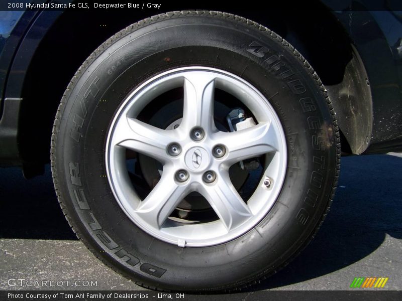 Deepwater Blue / Gray 2008 Hyundai Santa Fe GLS