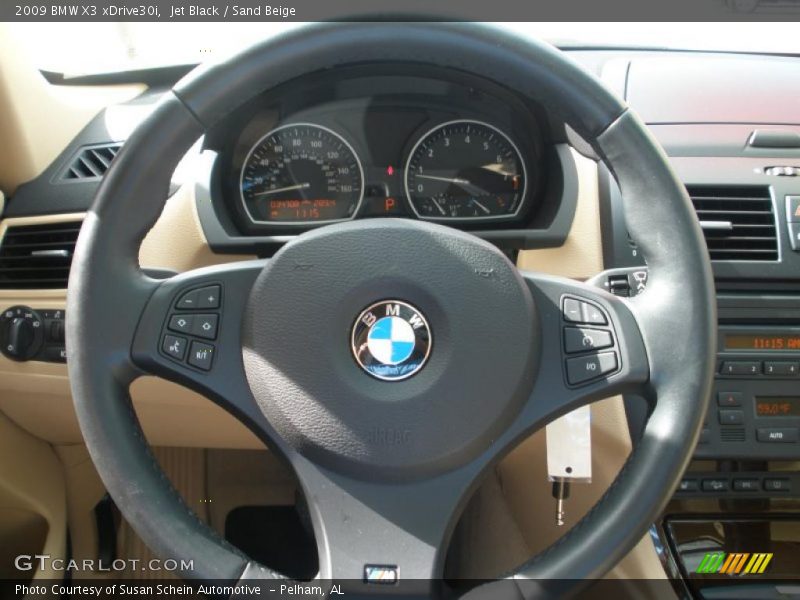 Jet Black / Sand Beige 2009 BMW X3 xDrive30i