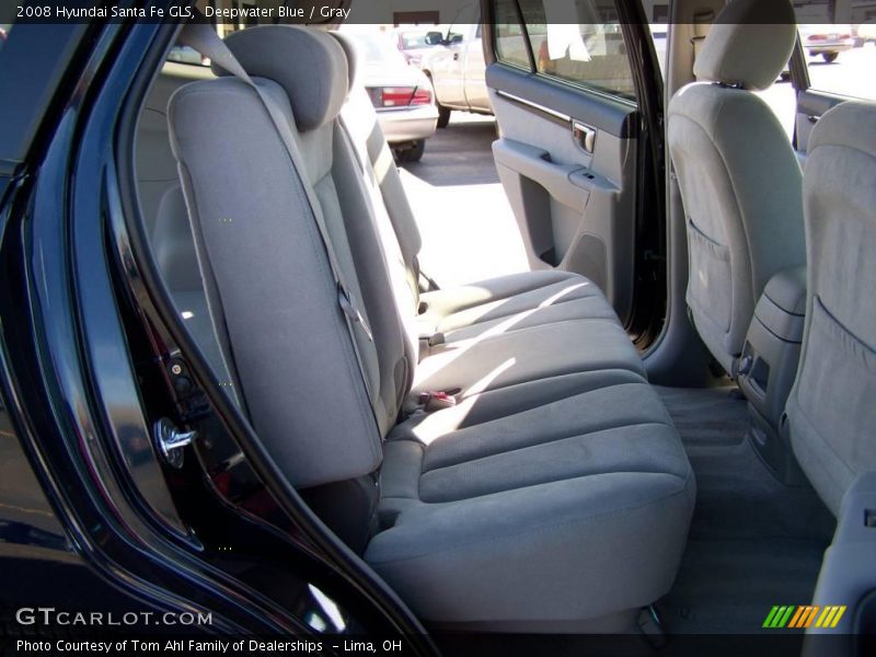 Deepwater Blue / Gray 2008 Hyundai Santa Fe GLS
