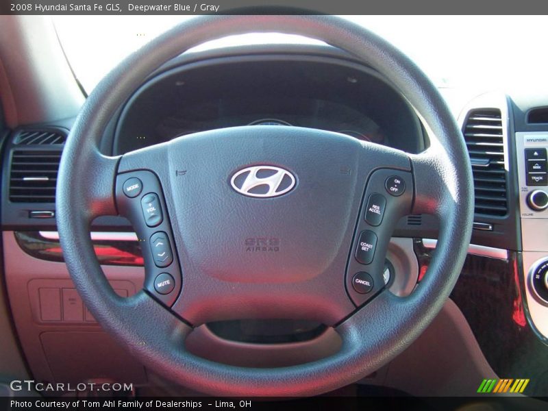 Deepwater Blue / Gray 2008 Hyundai Santa Fe GLS