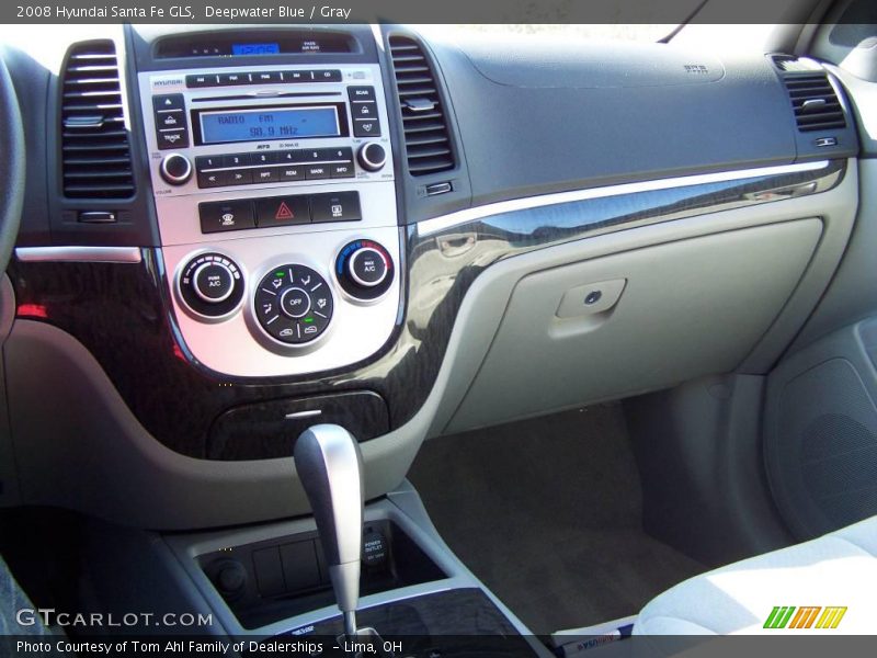 Deepwater Blue / Gray 2008 Hyundai Santa Fe GLS