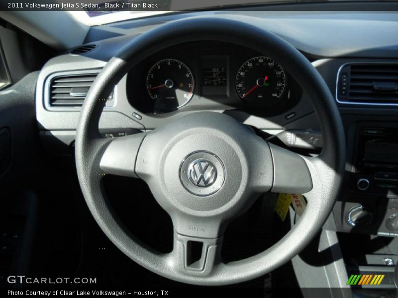 Black / Titan Black 2011 Volkswagen Jetta S Sedan