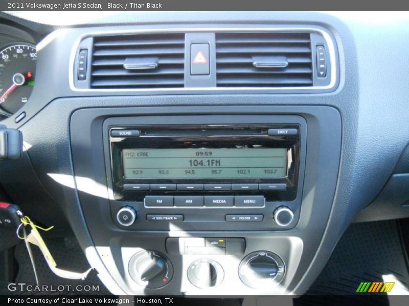 Black / Titan Black 2011 Volkswagen Jetta S Sedan