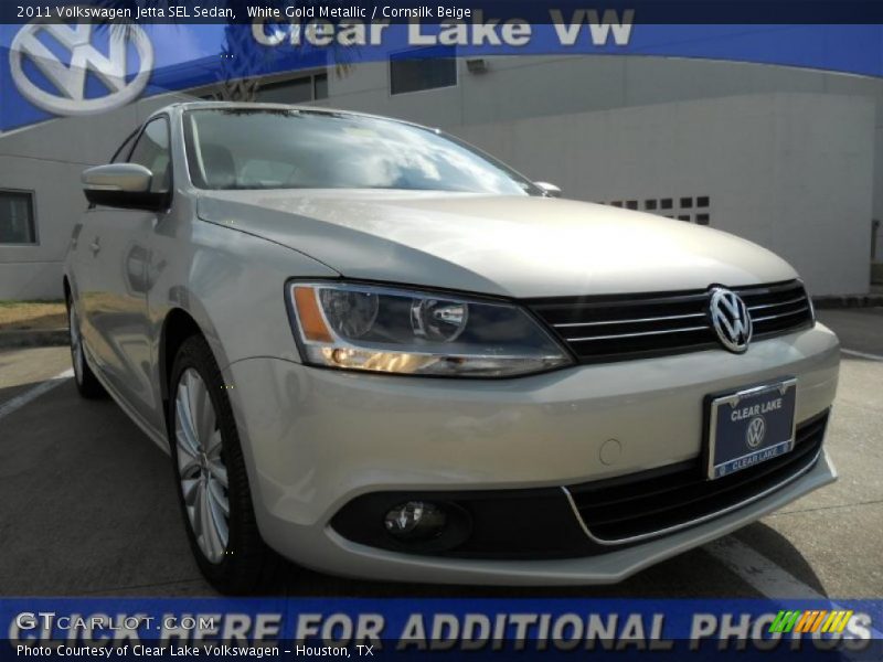 White Gold Metallic / Cornsilk Beige 2011 Volkswagen Jetta SEL Sedan