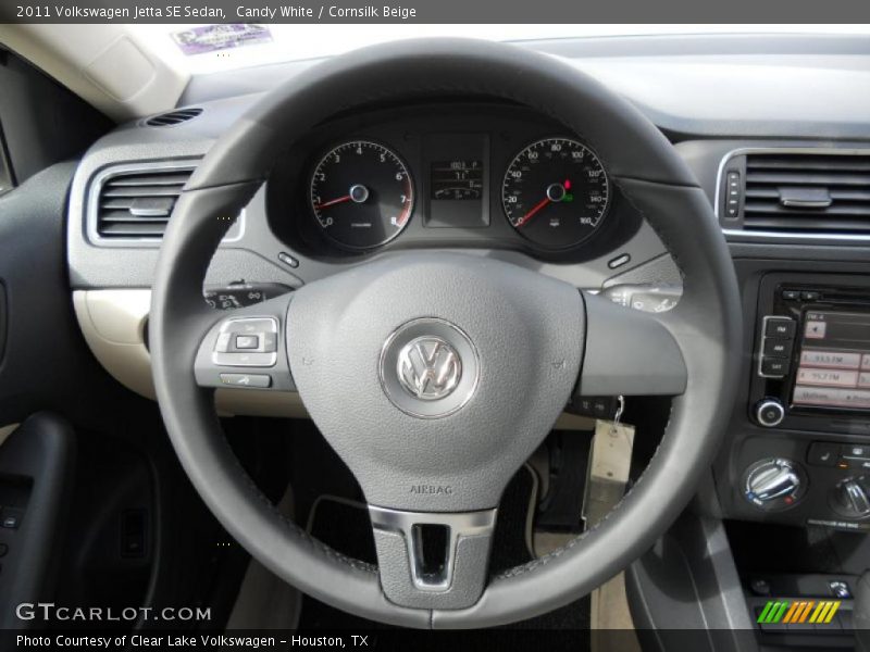 Candy White / Cornsilk Beige 2011 Volkswagen Jetta SE Sedan