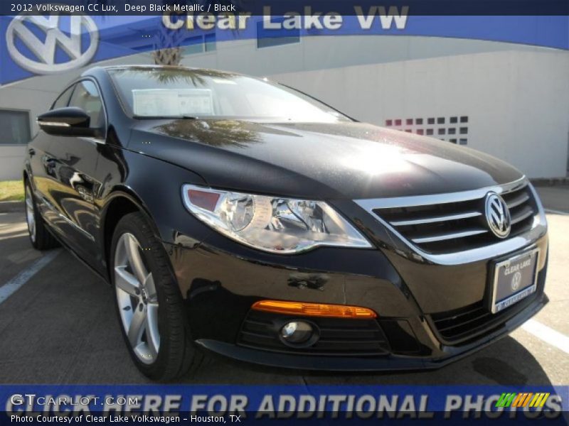 Deep Black Metallic / Black 2012 Volkswagen CC Lux