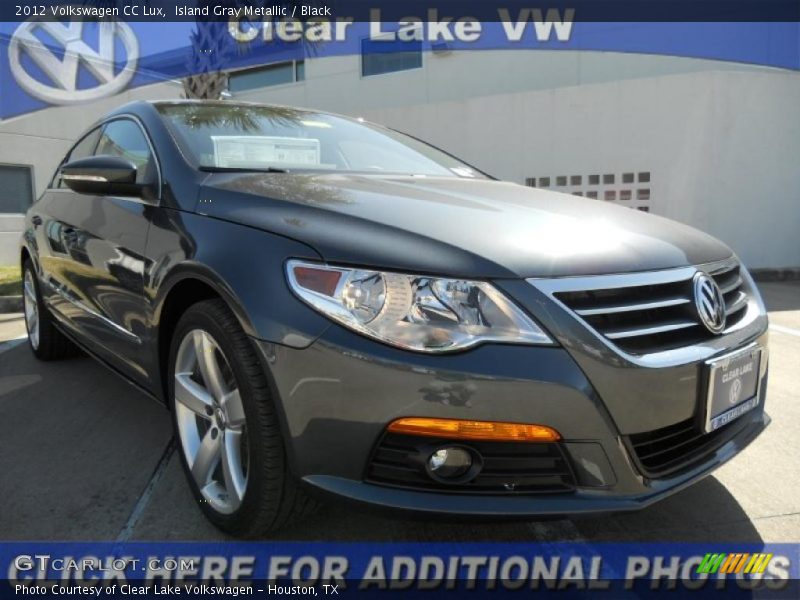 Island Gray Metallic / Black 2012 Volkswagen CC Lux