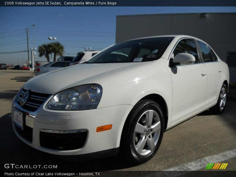 Campanella White / Pure Beige 2008 Volkswagen Jetta SE Sedan