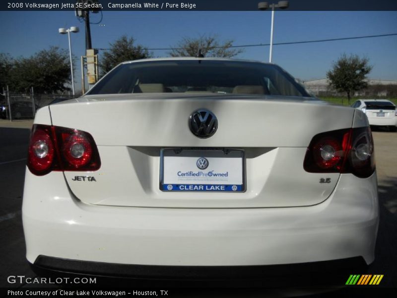 Campanella White / Pure Beige 2008 Volkswagen Jetta SE Sedan