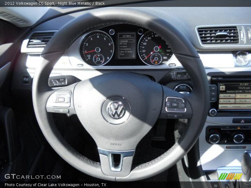 Night Blue Metallic / Black 2012 Volkswagen CC Sport