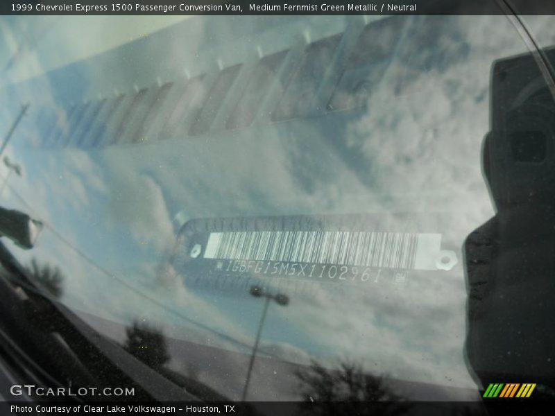 Medium Fernmist Green Metallic / Neutral 1999 Chevrolet Express 1500 Passenger Conversion Van