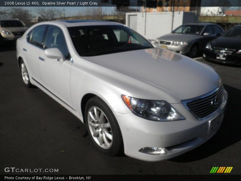 Opaline Silver Pearl / Light Gray 2008 Lexus LS 460