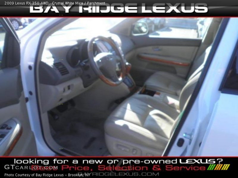 Crystal White Mica / Parchment 2009 Lexus RX 350 AWD