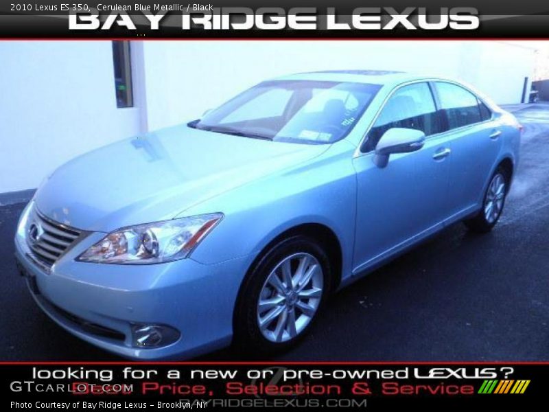 Cerulean Blue Metallic / Black 2010 Lexus ES 350