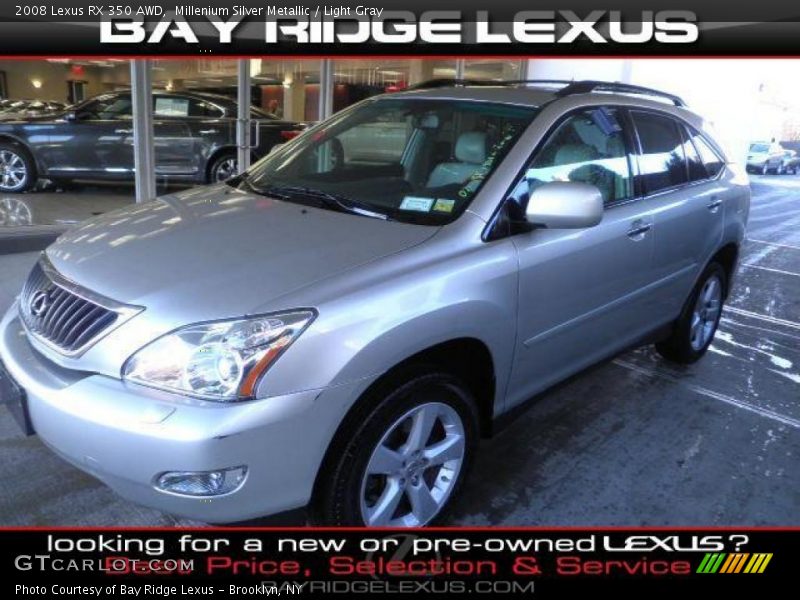 Millenium Silver Metallic / Light Gray 2008 Lexus RX 350 AWD