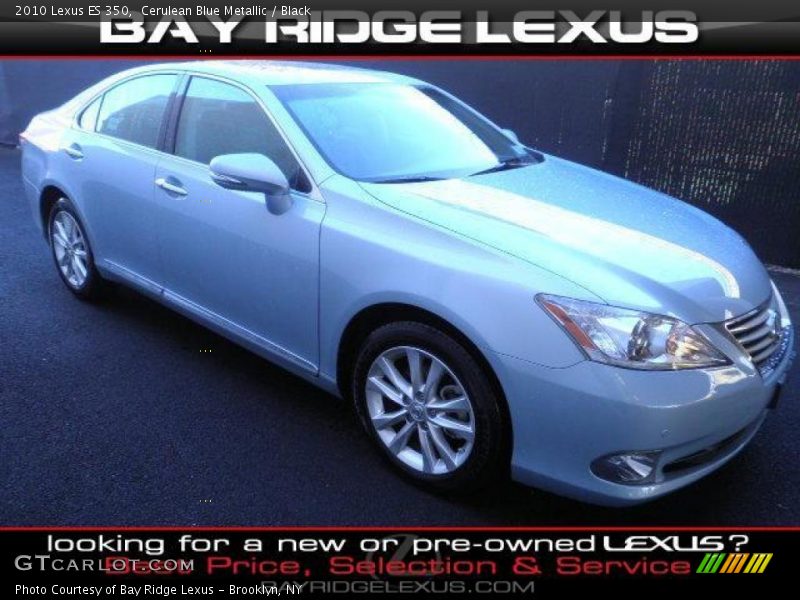 Cerulean Blue Metallic / Black 2010 Lexus ES 350