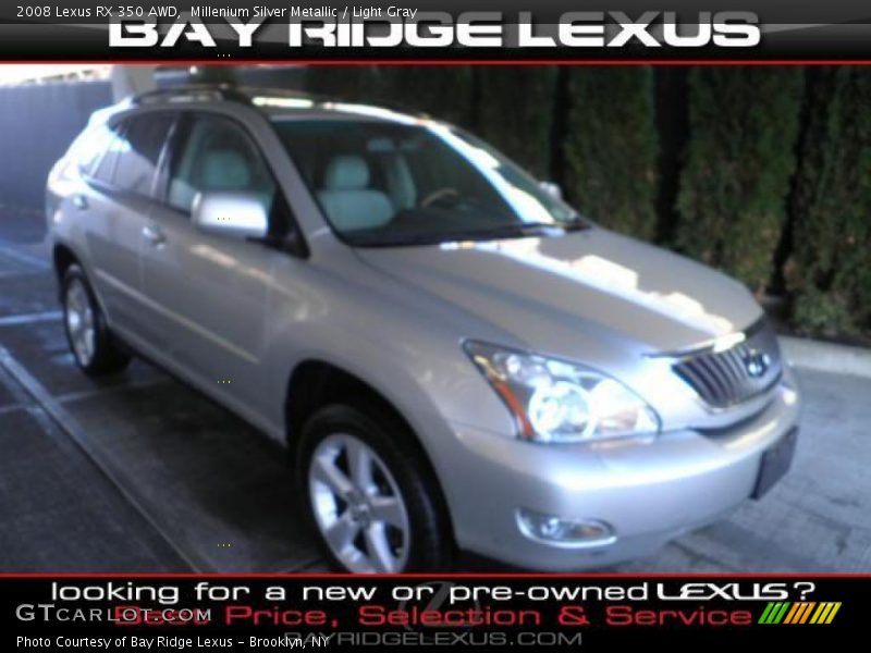 Millenium Silver Metallic / Light Gray 2008 Lexus RX 350 AWD