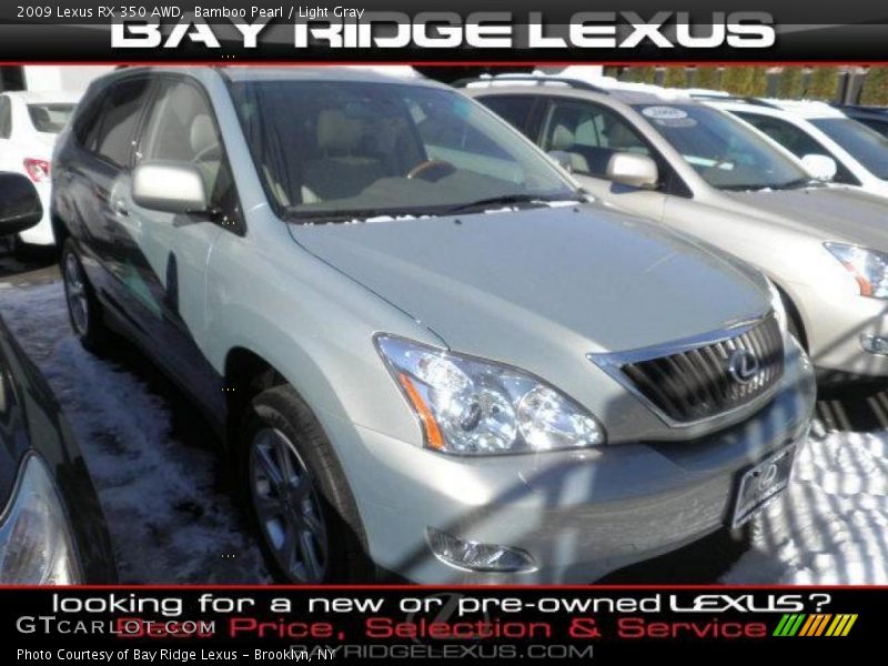 Bamboo Pearl / Light Gray 2009 Lexus RX 350 AWD