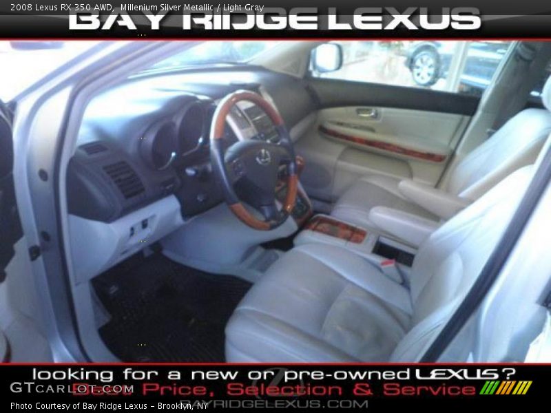 Millenium Silver Metallic / Light Gray 2008 Lexus RX 350 AWD