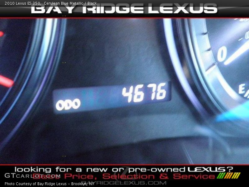 Cerulean Blue Metallic / Black 2010 Lexus ES 350