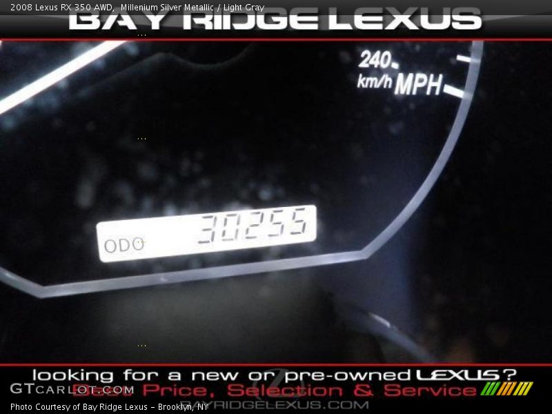 Millenium Silver Metallic / Light Gray 2008 Lexus RX 350 AWD
