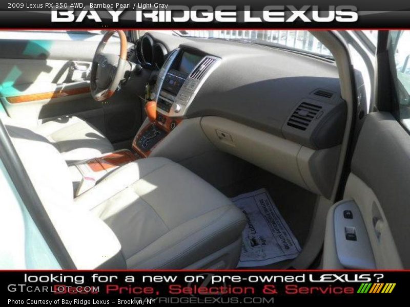 Bamboo Pearl / Light Gray 2009 Lexus RX 350 AWD