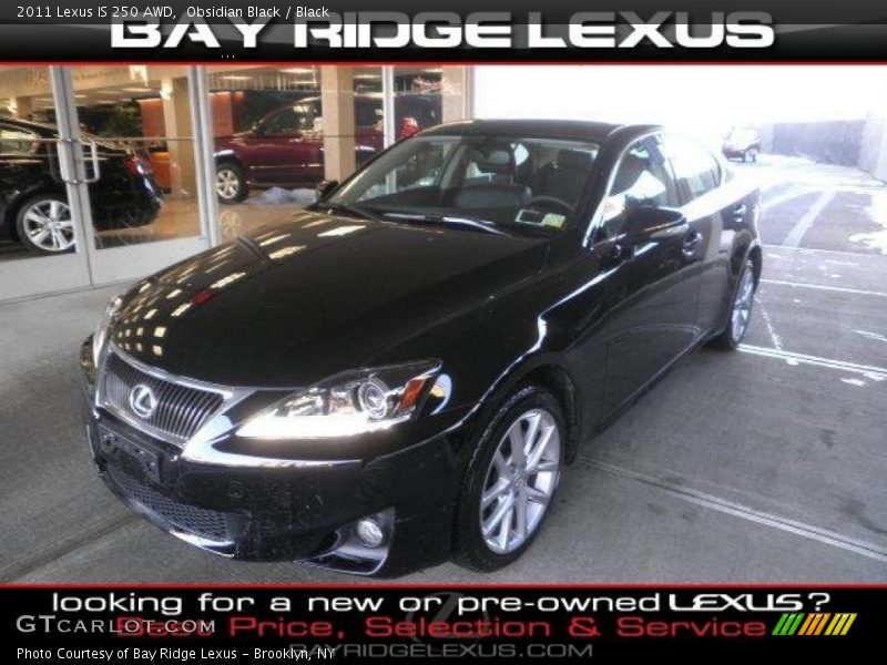 Obsidian Black / Black 2011 Lexus IS 250 AWD